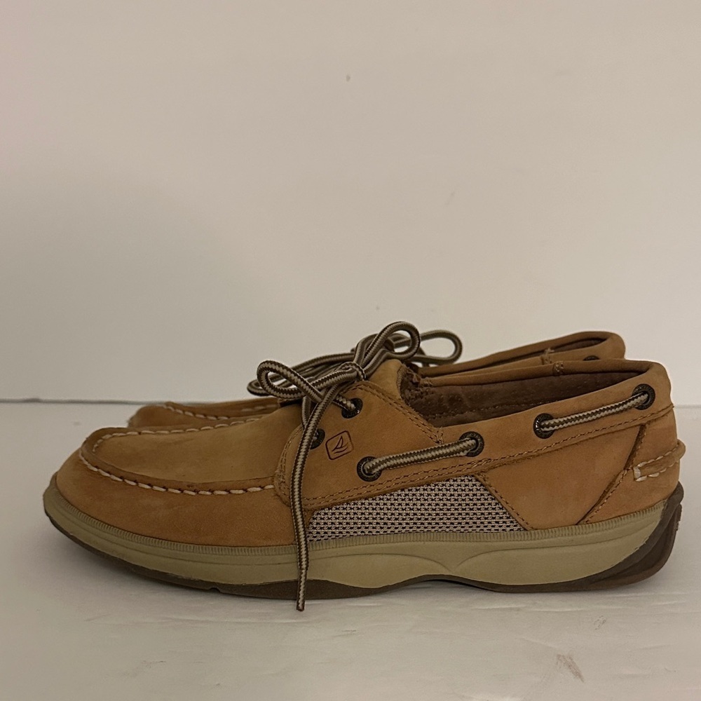 Sperry Boys Intrepid Boat Shoes Tan 4.5